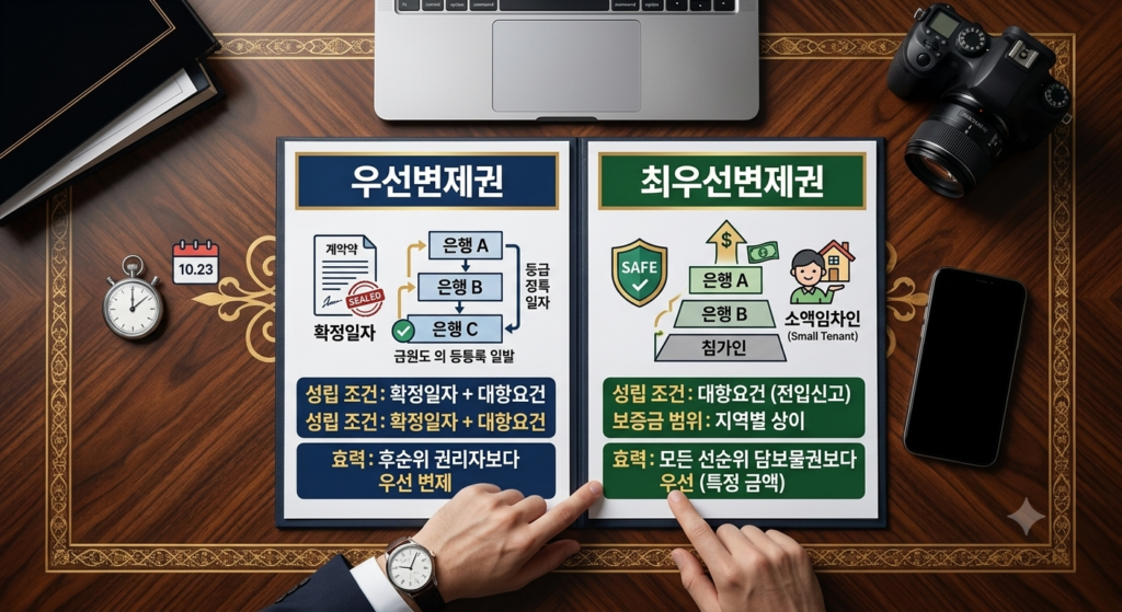 우션변제권과 최우선변제권 차이점 설명